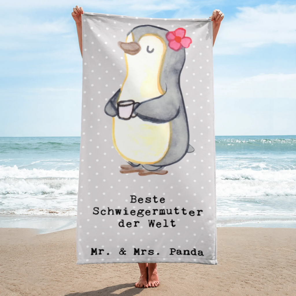XL bath towel penguin Best mother in law in the world luxury bath sheet, large beach towel, oversized towel, XL bath towel, spa towel, extra large swim towel, for, thank you, gift, giving, birthday, birthday present, gift idea, souvenir, make you happy, gift tip, mother-in-law, mom, by marriage, parents-in-law, mother, Mother-in-law, spouse&#39;s mother
