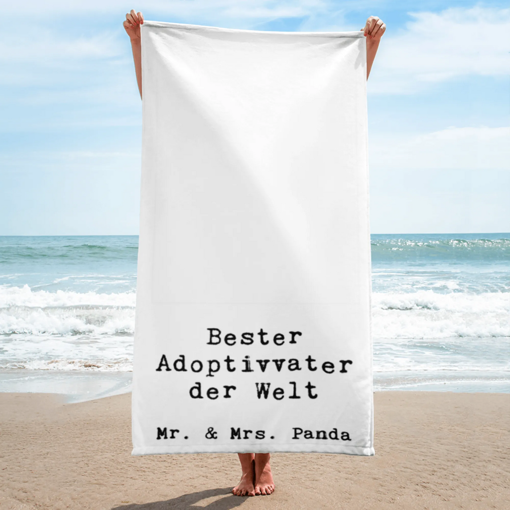 XL bath towel panda Best adoptive father in the world luxury bath sheet, spa towel, large beach towel, oversized towel, extra large swim towel, XL bath towel, for, thank you, gift, giving, birthday, birthday present, gift idea, souvenir, make you happy, gift tip, adopted, adoption, adoptive father