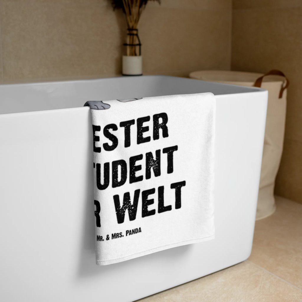 XL ręcznik kąpielowy Pingwin Najlepszy student na świecie dla, Dziękuję, Prezent, Wręczyć, Urodziny, Prezent urodzinowy, Pomysł na prezent, Podziękować, Upominek, Sprawić radość, Tip na prezent