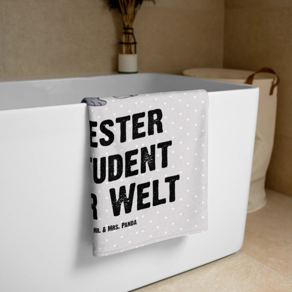 XL ręcznik kąpielowy Pingwin Najlepszy student na świecie dla, Dziękuję, Prezent, Wręczyć, Urodziny, Prezent urodzinowy, Pomysł na prezent, Podziękować, Upominek, Sprawić radość, Tip na prezent