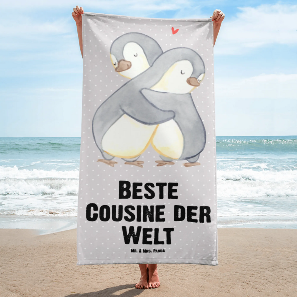 XL bath towel penguin best cousin in the world large beach towel, luxury bath sheet, XL bath towel, oversized towel, spa towel, extra large swim towel, for, thank you, gift, giving, birthday, birthday present, gift idea, souvenir, make you happy, gift tip, cousin, family, daughter of aunt, Cousin, daughter of uncle, relatives