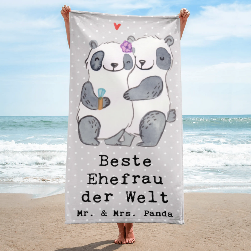 XL bath towel panda best wife in the world XL bath towel, large beach towel, extra large swim towel, oversized towel, spa towel, luxury bath sheet, for, thank you, gift, giving, birthday, birthday present, gift idea, souvenir, make you happy, gift tip, Girlfriend, Life Companion, Dream Woman, Woman, Bride, Partner, Wife, Best, Marriage, Wedding, Little Things, Spouse, Darling