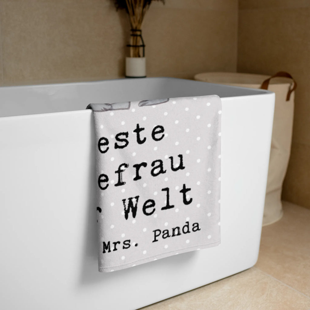 XL bath towel panda best wife in the world XL bath towel, large beach towel, extra large swim towel, oversized towel, spa towel, luxury bath sheet, for, thank you, gift, giving, birthday, birthday present, gift idea, souvenir, make you happy, gift tip, Girlfriend, Life Companion, Dream Woman, Woman, Bride, Partner, Wife, Best, Marriage, Wedding, Little Things, Spouse, Darling