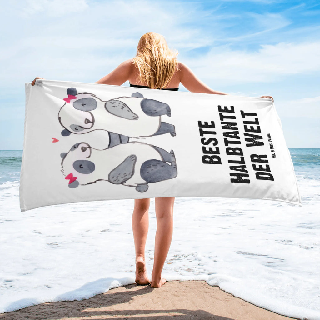 XL bath towel panda Best half-aunt in the world spa towel, oversized towel, luxury bath sheet, XL bath towel, large beach towel, extra large swim towel, for, thank you, gift, giving, birthday, birthday present, gift idea, souvenir, make you happy, gift tip, trifle, step aunt, step siblings, step, aunt, Half aunt, best aunt, family