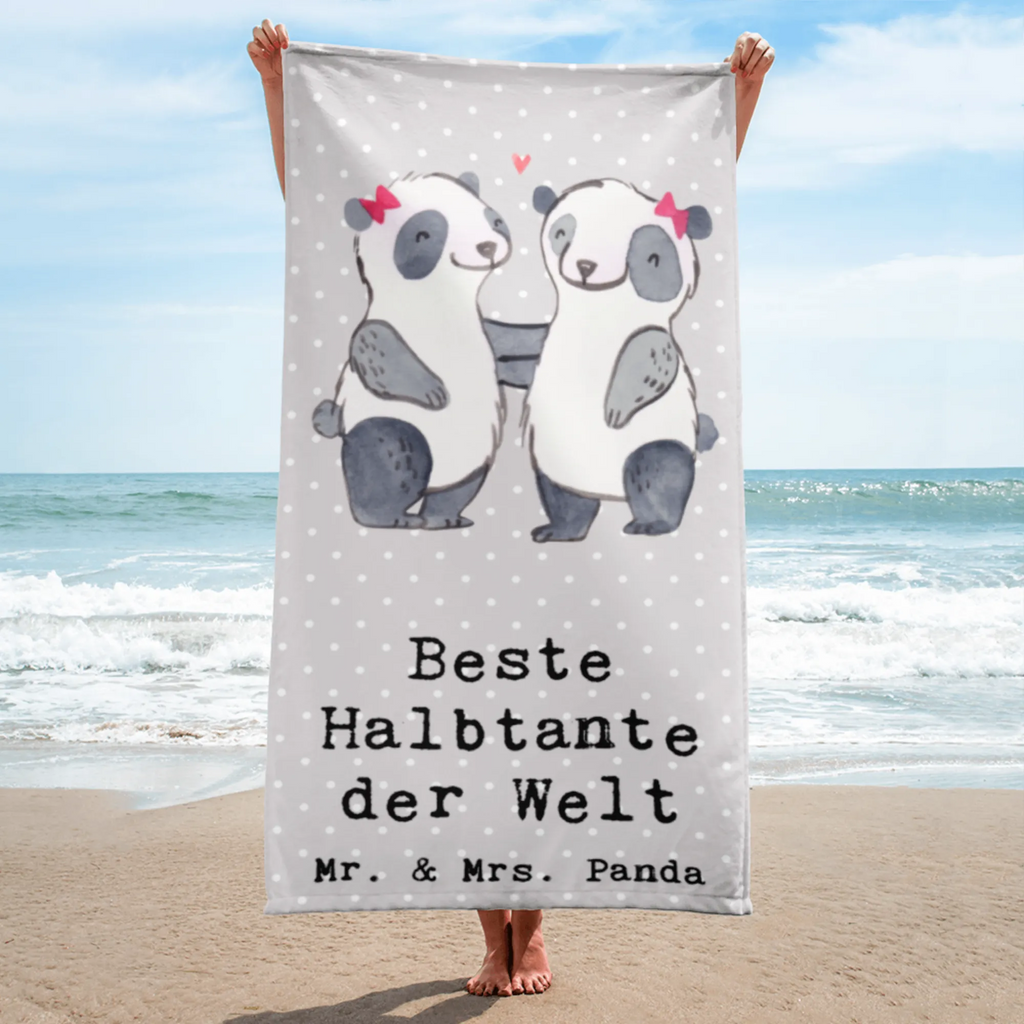 XL bath towel panda Best half-aunt in the world spa towel, oversized towel, luxury bath sheet, XL bath towel, large beach towel, extra large swim towel, for, thank you, gift, giving, birthday, birthday present, gift idea, souvenir, make you happy, gift tip, trifle, step aunt, step siblings, step, aunt, Half aunt, best aunt, family