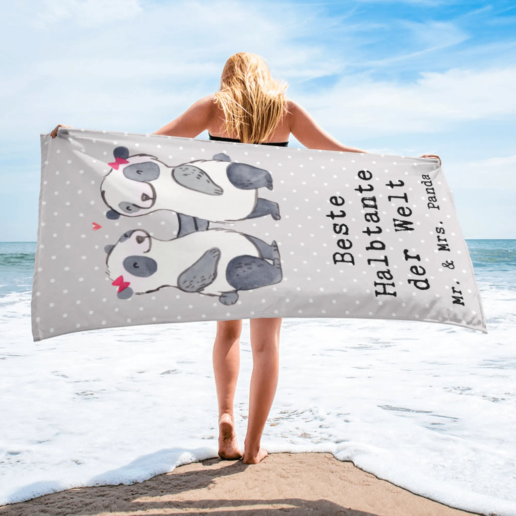 XL bath towel panda Best half-aunt in the world spa towel, oversized towel, luxury bath sheet, XL bath towel, large beach towel, extra large swim towel, for, thank you, gift, giving, birthday, birthday present, gift idea, souvenir, make you happy, gift tip, trifle, step aunt, step siblings, step, aunt, Half aunt, best aunt, family