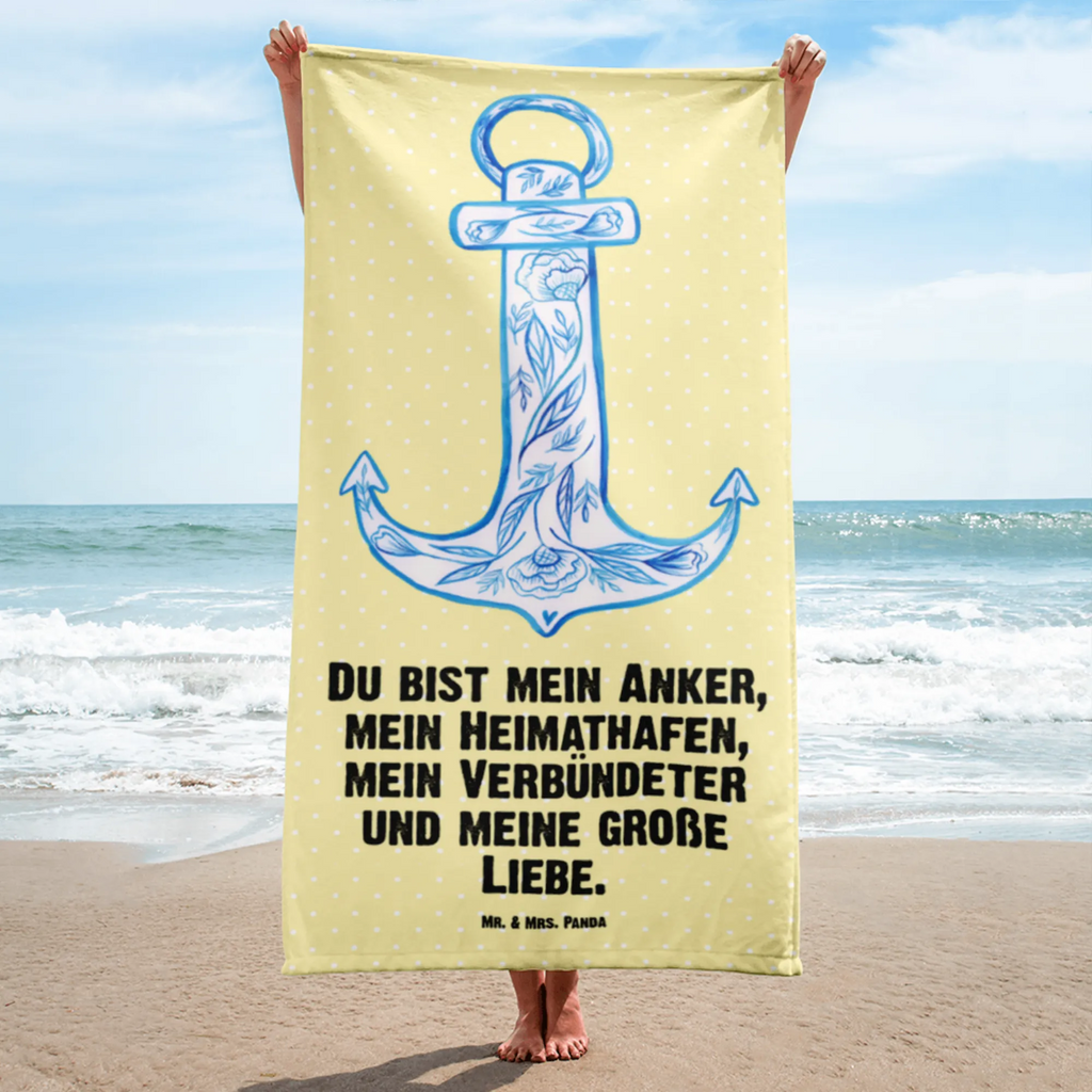 XL ręcznik kąpielowy kotwica Niebieski Motywy zwierzęce, dobra energia, zabawne powiedzonka, zwierzęta