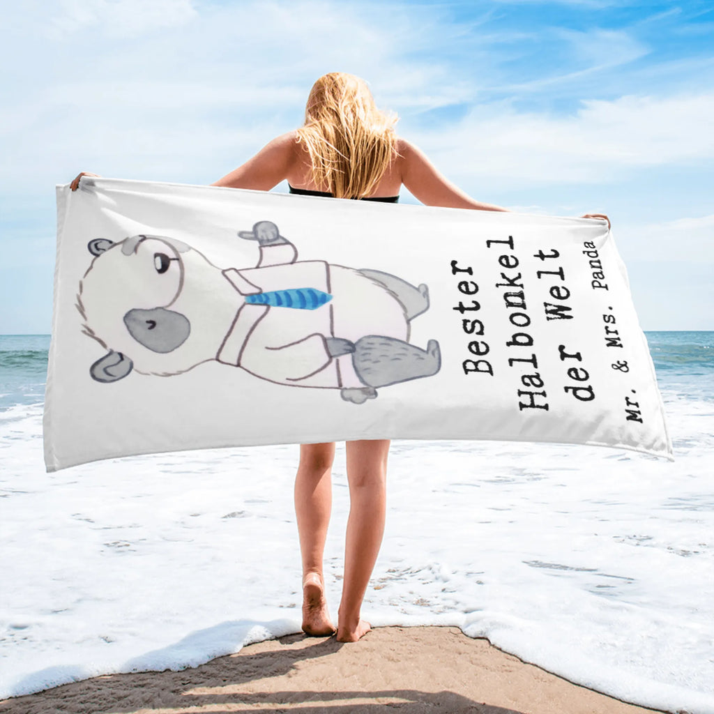 XL bath towel panda Best half uncle in the world large beach towel, luxury bath sheet, spa towel, oversized towel, extra large swim towel, XL bath towel, for, thank you, gift, giving, birthday, birthday present, gift idea, souvenir, make you happy, gift tip, half-uncle, family, step-uncle, step-sibling, best uncle, step, trifle, Uncle