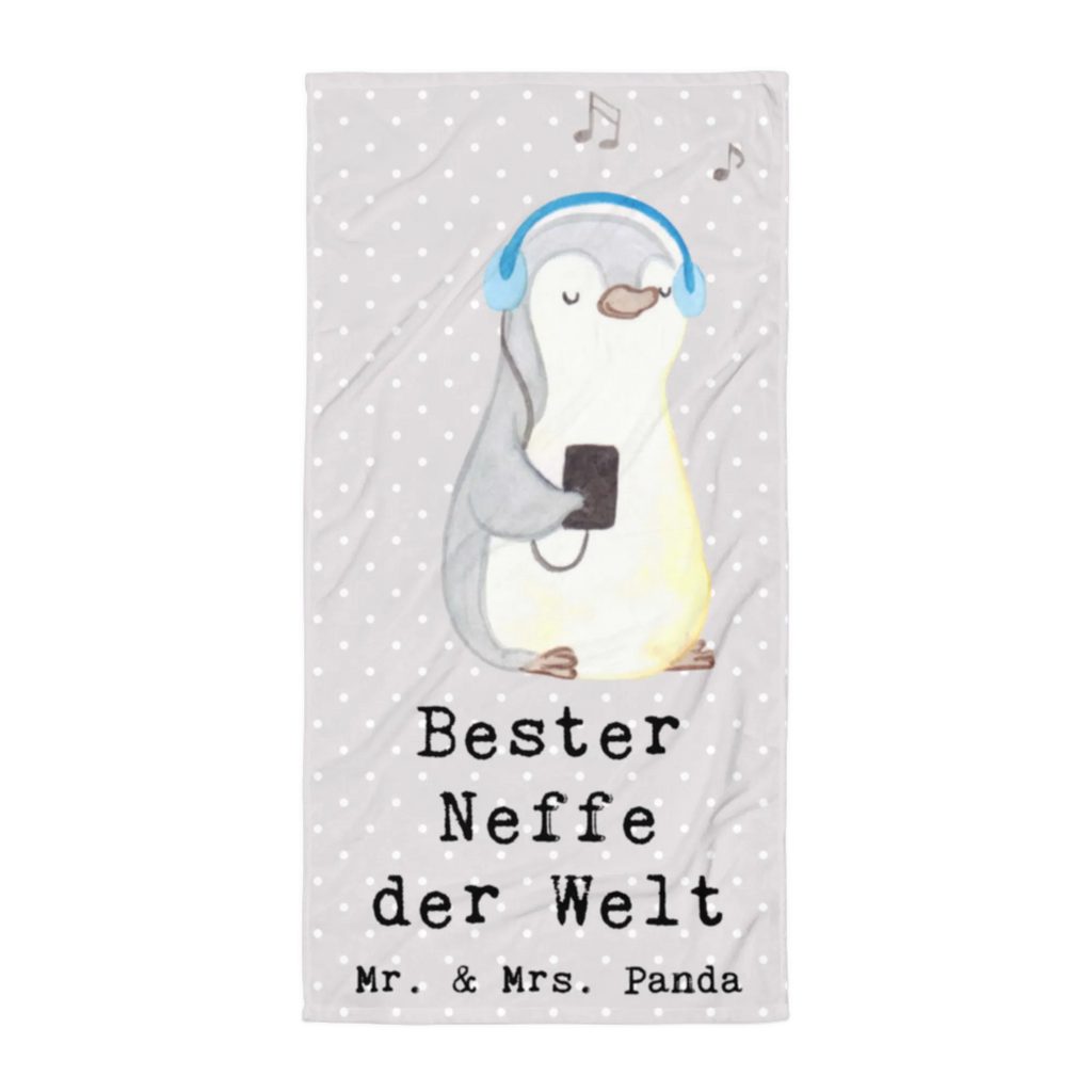 XL bath towel penguin Best nephew in the world large beach towel, XL bath towel, spa towel, extra large swim towel, oversized towel, luxury bath sheet, for, thank you, gift, giving, birthday, birthday present, gift idea, souvenir, make you happy, gift tip, aunt, godmother, brother&#39;s son, best man, Nephew, uncle, christening, sister&#39;s son, goduncle, godchild