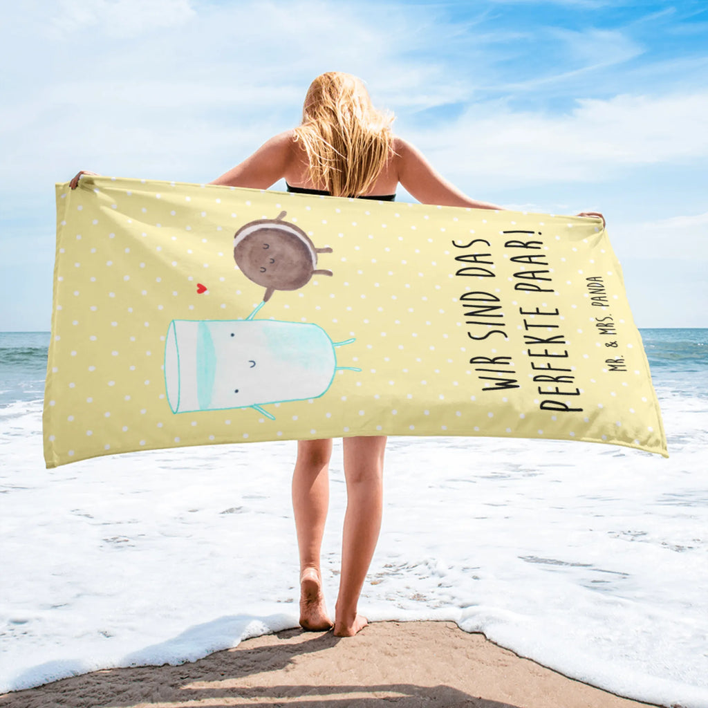 XL bath towel milk biscuit large beach towel, extra large swim towel, XL bath towel, oversized towel, spa towel, luxury bath sheet, small animals, cute, funny, cute animal motives, hand drawn, small world, funny sayings, good mood, happy, gifts, gift ideas, special gifts, animal lover, card, cookie, romantic, coffee, milk, biscuit, motif sweet, Milk, cookies, perfect couple, invitation breakfast
