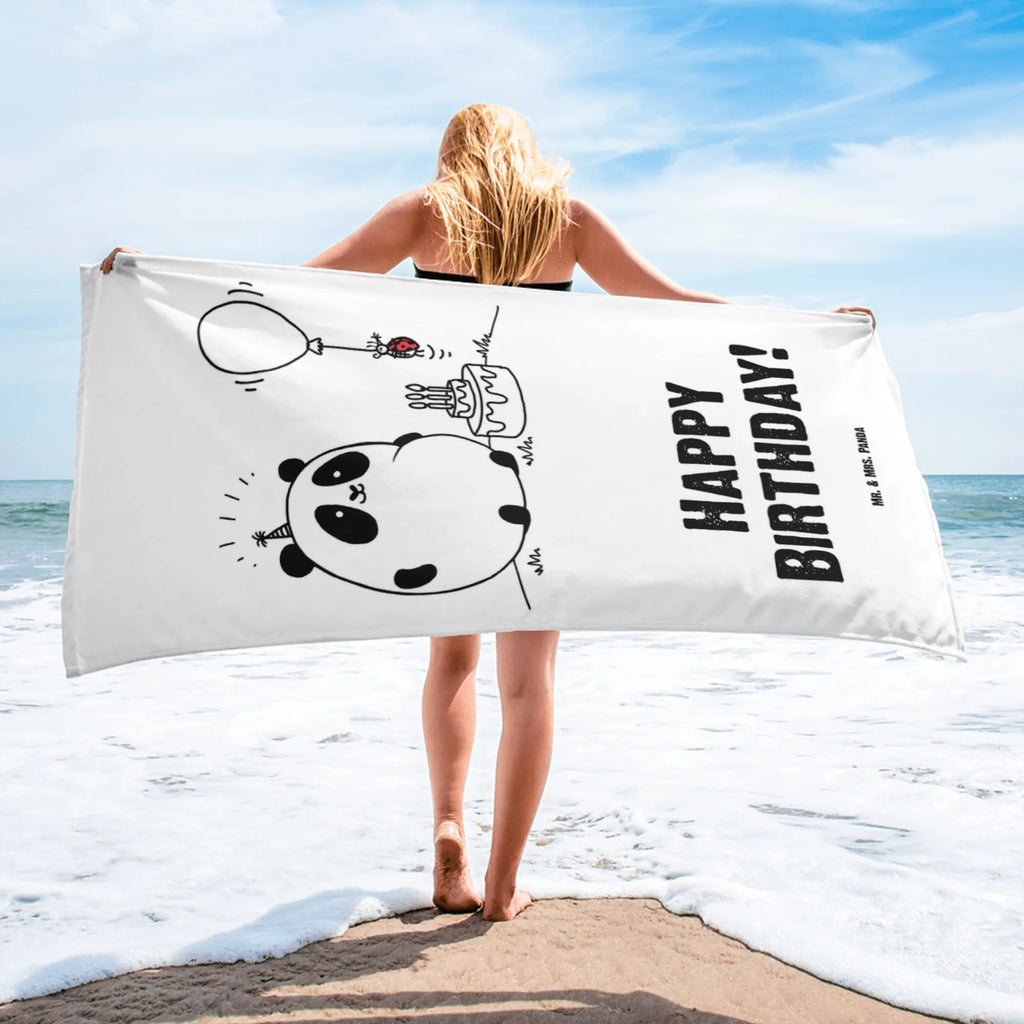 XL Badehandtuch Panda Geburtstag, Strandtuch, Duschtuch, Duschhandtuch