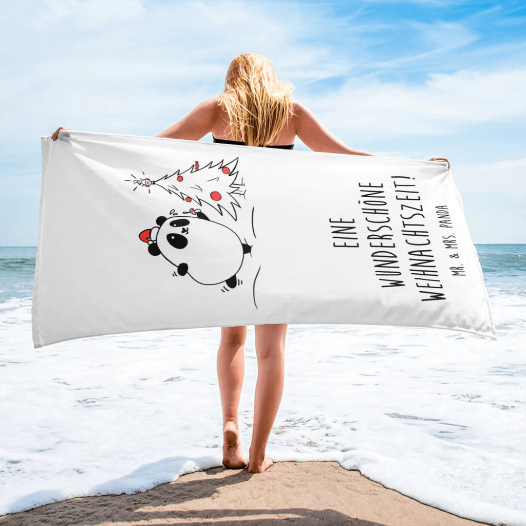 XL bath towel Panda Christmas Time spa towel, large beach towel, extra large swim towel, oversized towel, XL bath towel, luxury bath sheet