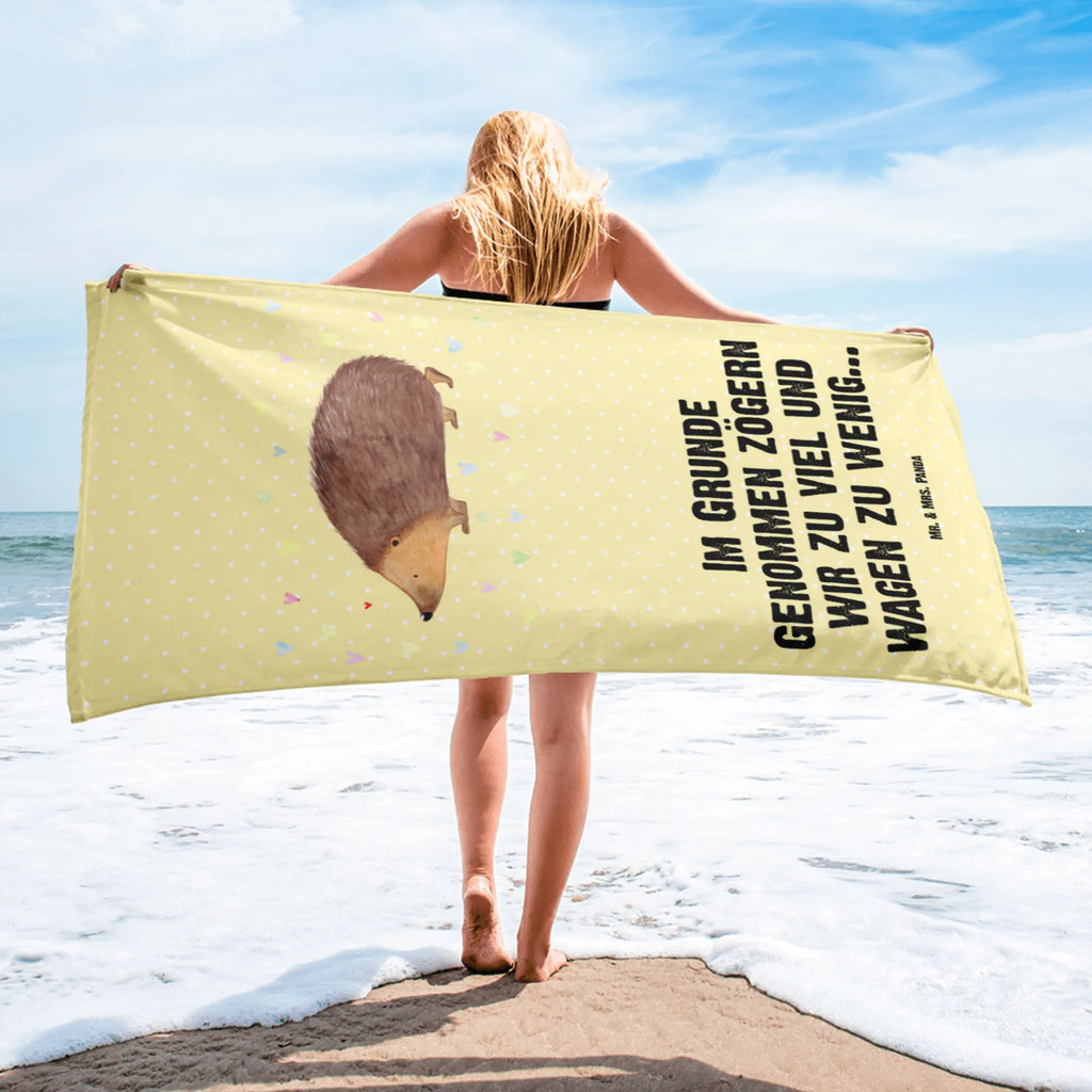 XL ręcznik kąpielowy jeż serca Motywy zwierzęce, dobra energia, zabawne powiedzonka, zwierzęta