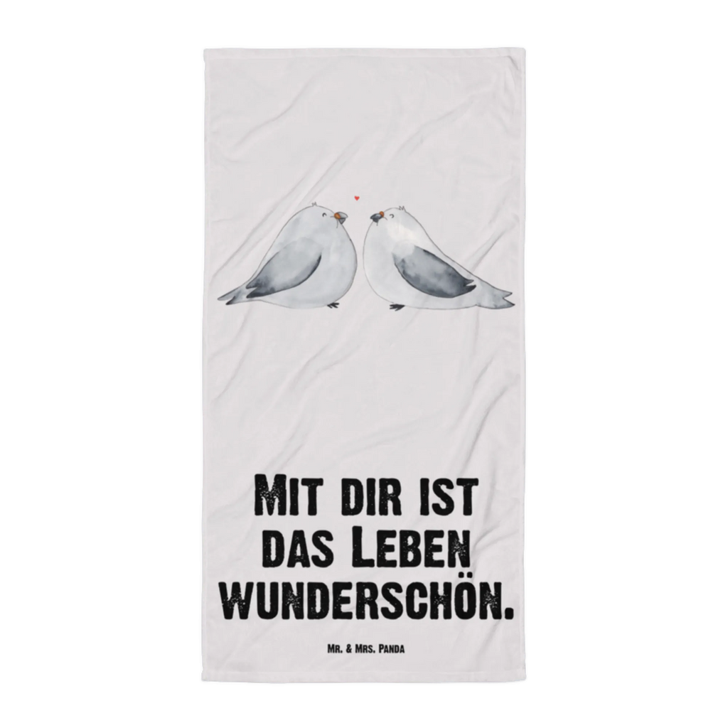 XL ręcznik kąpielowy Gołębia miłość Miłość, partner, przyjaciel, przyjaciółka, mąż, żona, wesele, zaręczyny, prośba o rękę, prezent miłosny, rocznica, dzień ślubu