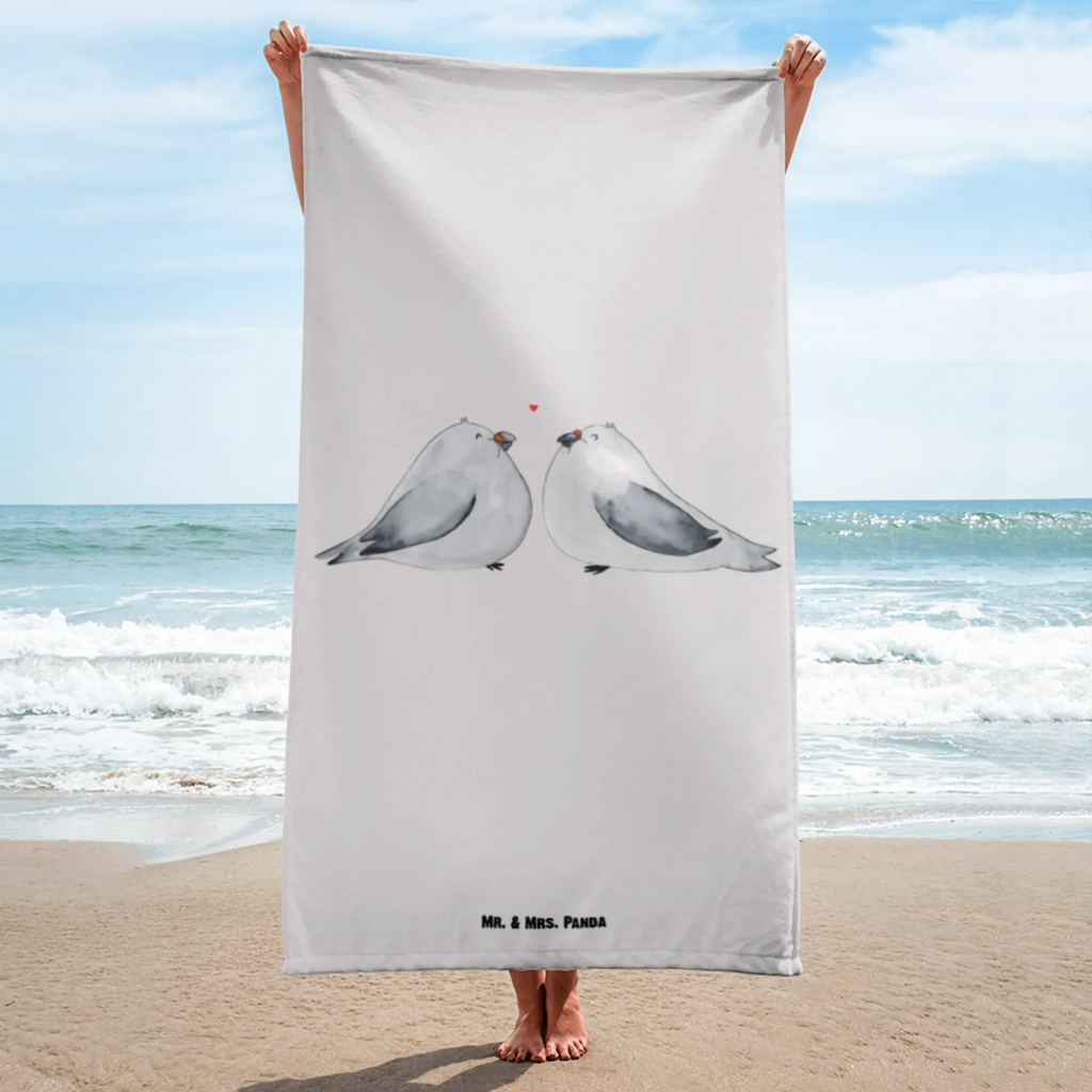 XL ręcznik kąpielowy Gołębia miłość Miłość, partner, przyjaciel, przyjaciółka, mąż, żona, wesele, zaręczyny, prośba o rękę, prezent miłosny, rocznica, dzień ślubu