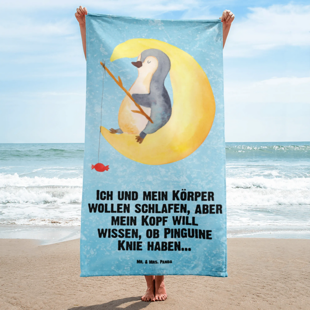 XL bath towel Penguin moon luxury bath sheet, spa towel, extra large swim towel, oversized towel, large beach towel, XL bath towel, Penguin, North Pole, Winter, Penguins, bedroom, night's rest, sleep, guest room, insomnia, penguins, falling asleep, saying