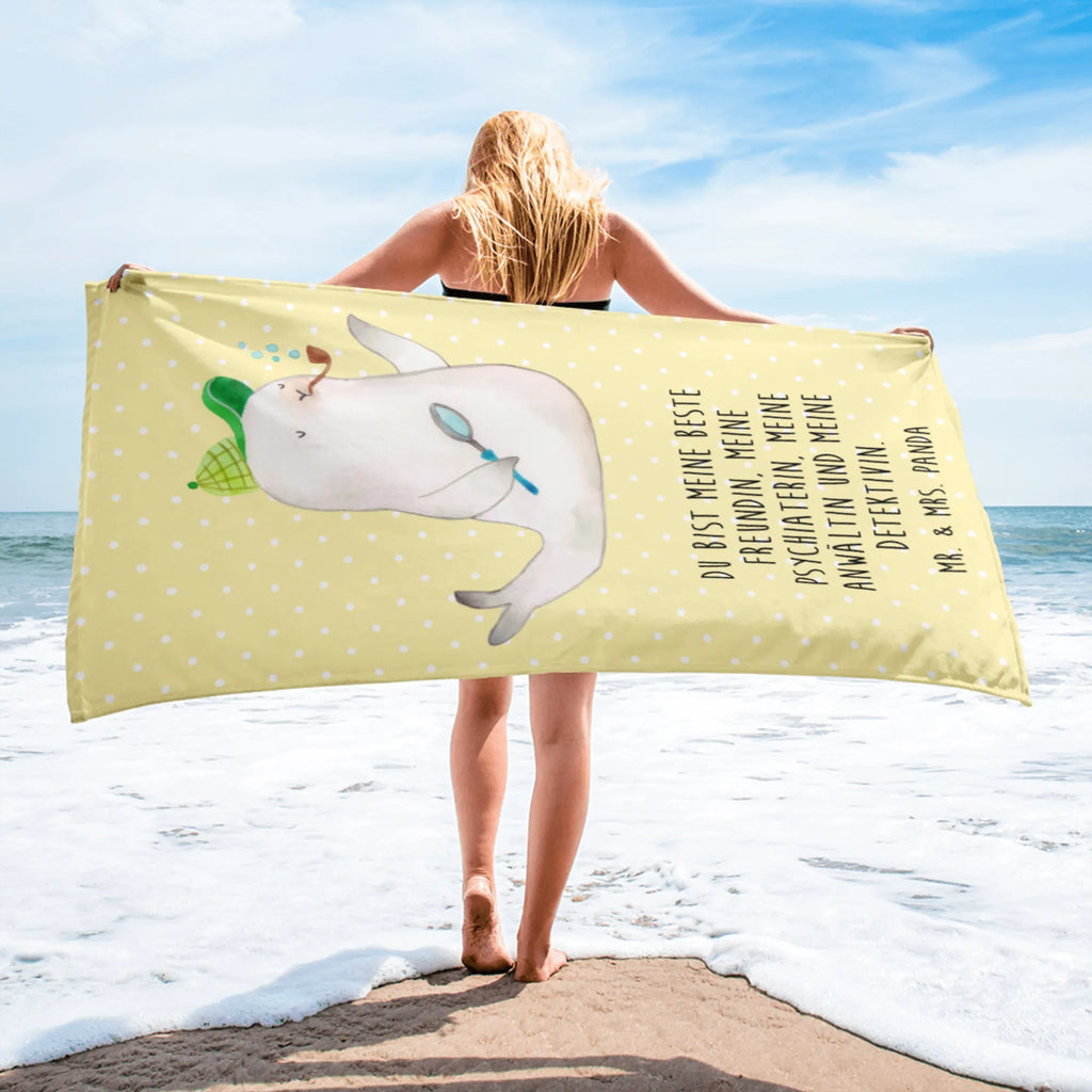 XL bath towel seal sherlock luxury bath sheet, spa towel, XL bath towel, oversized towel, extra large swim towel, large beach towel, small animals, cute, funny, cute animal motives, hand drawn, small world, funny sayings, good mood, happy, gifts, gift ideas, special gifts, animal lover, card