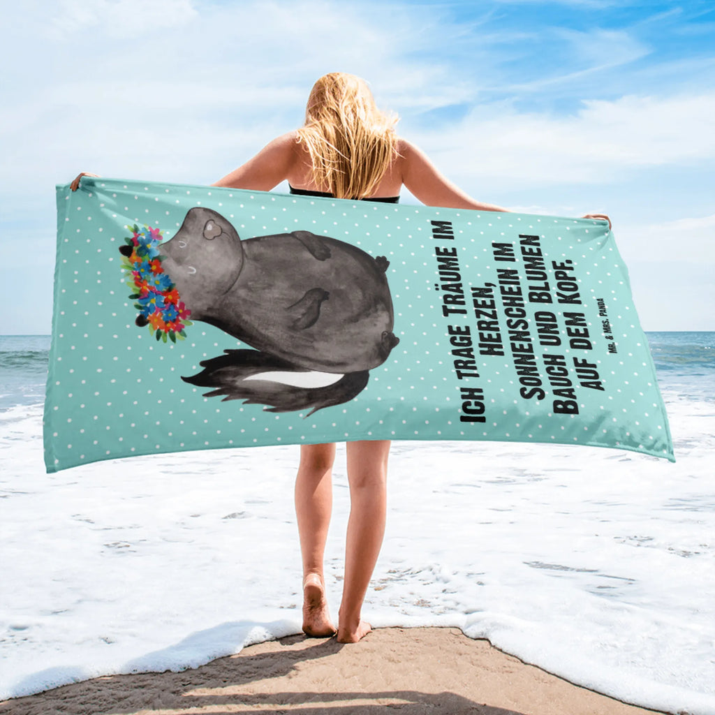 XL ręcznik kąpielowy skunks dziewczynka Stinktier, Skunk