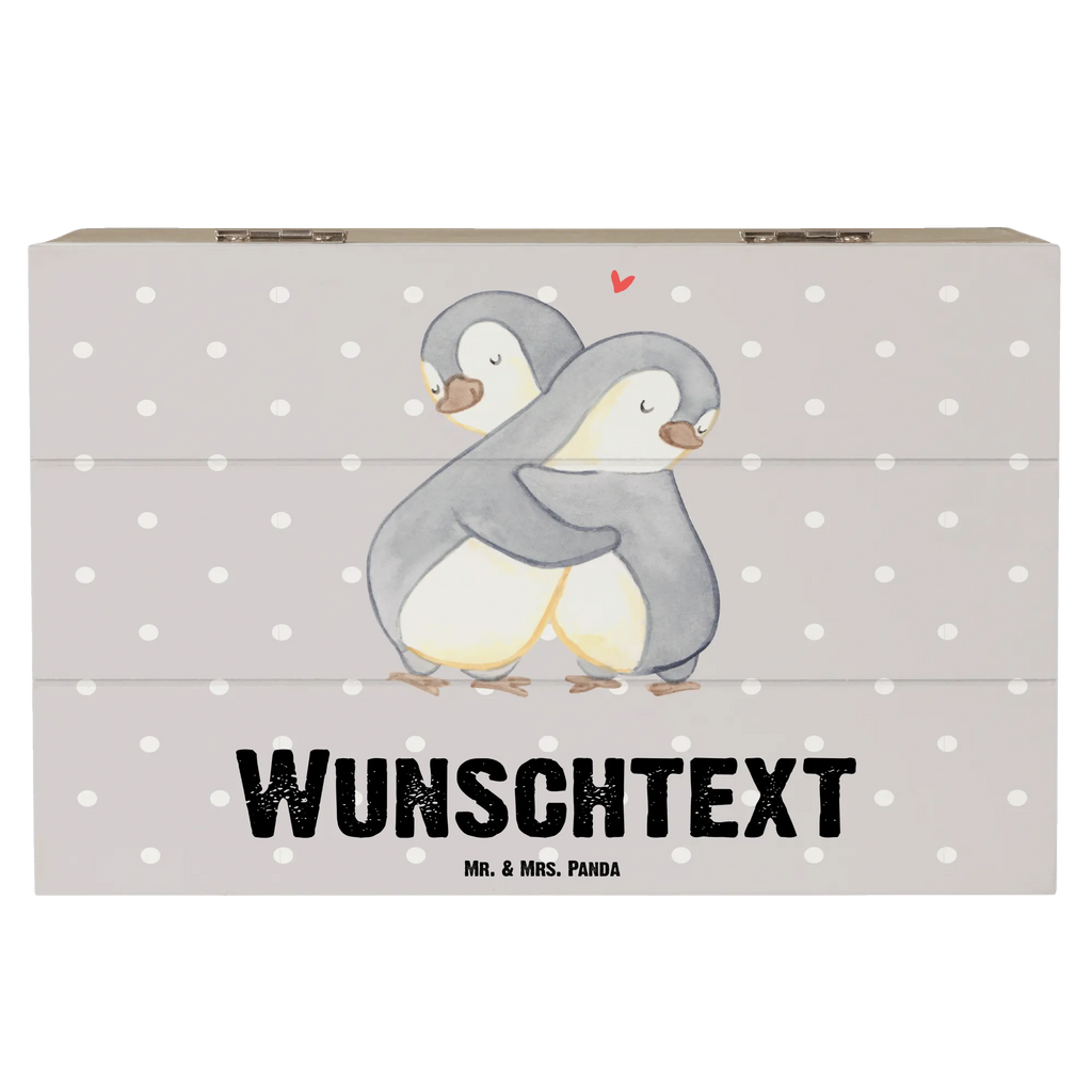 Personalizowane drewniane pudełko pingwin Najlepsza przyrodnia siostra na świecie dla, Dziękuję, Prezent, Wręczyć, Urodziny, Prezent urodzinowy, Pomysł na prezent, Podziękować, Upominek, Sprawić radość, Tip na prezent