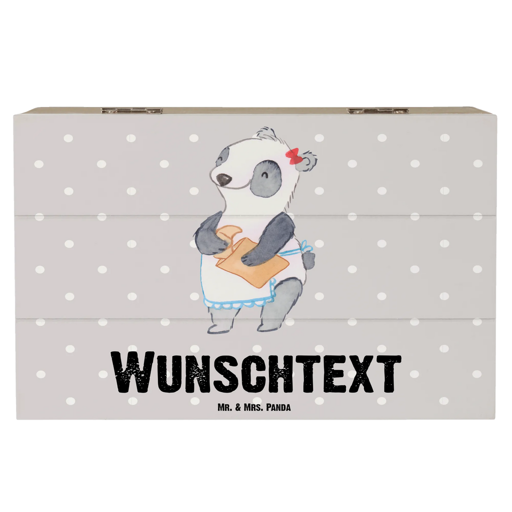 Personalizowane drewniane pudełko sprzedawczyni piekarnicza Serce Zawód, Wykształcenie, Jubileusz, Pożegnanie, Emerytura, Kolega, Koleżanka, Prezent, Dawać, Pracownik, Współpracownik, Firma, Dziękuję, Dziękuję bardzo