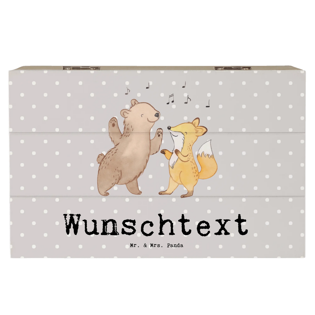 Personalised wooden chest Bear &amp; Fox disco Kiste Personalisiert, Schatzkiste mit Namen, Holzkiste Personalisiert, Geschenkbox Personalisiert, Schatzkiste Personalisiert, Dekokiste mit Namen, Truhe mit Namen, Schatulle Personalisiert, Schatulle mit Namen, GEschenkdose Personalisiert, Holzkiste mit Namen, Erinnerungsbox Personalisiert, Dekokiste Personalisiert, Aufbewahrungsbox mit Namen, Aufbewahrungsbox Personalisiert, Kiste mit Namen, Truhe Personalisiert, mit Namen, Erinnerungsbox mit Namen, Erinnerungskiste Personalisiert, Geschenk, Schenken, Sport, Sportart, Hobby, Danke, Dankeschön, Auszeichnung, Gewinn, Sportler, Tanzstimmung, Nachtclub, Feiern, Clubbing, Tanzen, Clubs, Disco