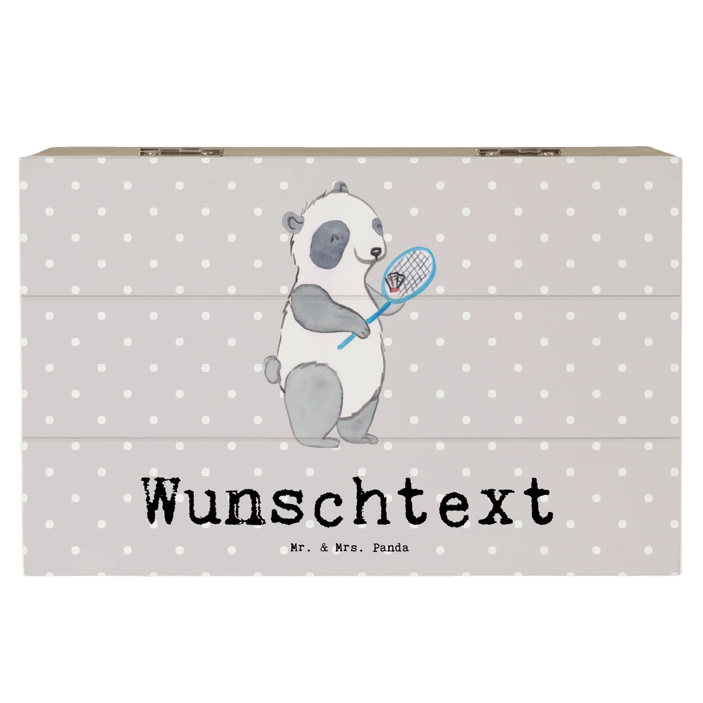 Personalisierte Holzkiste Panda Badminton Erinnerungskiste Personalisiert, Schatulle Personalisiert, Holzkiste mit Namen, Schatulle mit Namen, Erinnerungsbox mit Namen, Truhe mit Namen, Erinnerungsbox Personalisiert, Dekokiste Personalisiert, Kiste Personalisiert, Aufbewahrungsbox mit Namen, GEschenkdose Personalisiert, Geschenkbox Personalisiert, Aufbewahrungsbox Personalisiert, Truhe Personalisiert, Holzkiste Personalisiert, Schatzkiste mit Namen, Dekokiste mit Namen, Schatzkiste Personalisiert, Kiste mit Namen, mit Namen, Geschenk, Schenken, Sport, Sportart, Hobby, Danke, Dankeschön, Auszeichnung, Gewinn, Sportler, Badminton, Badminton spielen