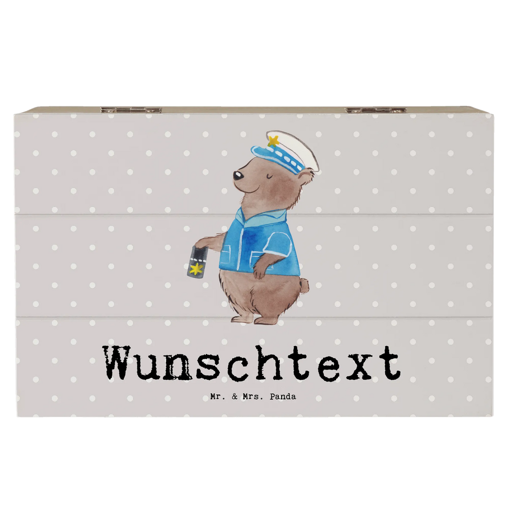 Personalised wooden chest Police officer Heart gift, gift idea, best, farewell gift, passing exam, anniversary, retirement, promotion, job start, sayings, funny, profession