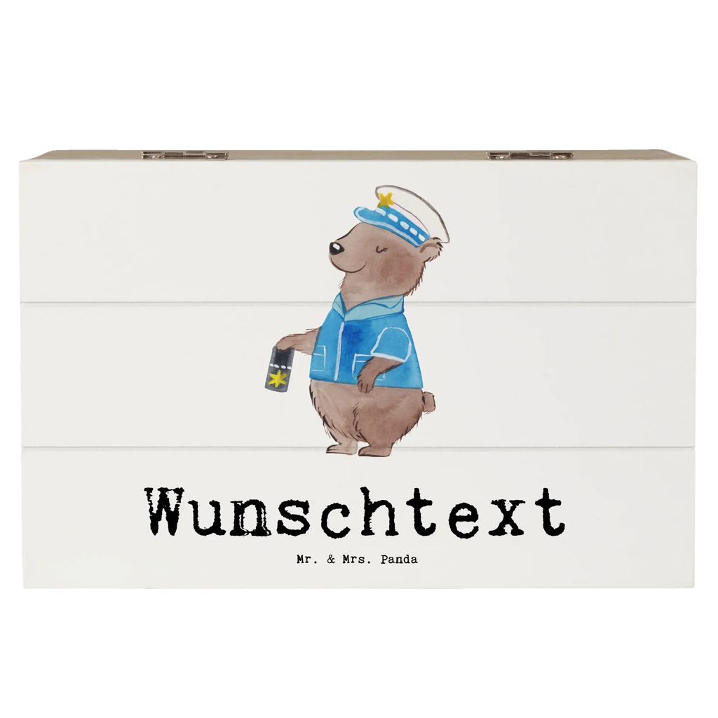 Personalizowane drewniane pudełko Policjantka Serce Zawód, Wykształcenie, Jubileusz, Pożegnanie, Emerytura, Kolega, Koleżanka, Prezent, Dawać, Pracownik, Współpracownik, Firma, Dziękuję, Dziękuję bardzo