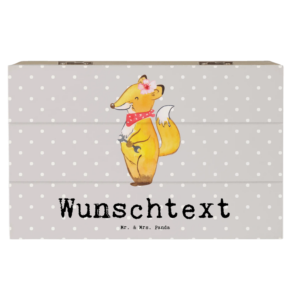 Personalizowane drewniane pudełko Mechatronik pojazdów samochodowych serce Zawód, Wykształcenie, Jubileusz, Pożegnanie, Emerytura, Kolega, Koleżanka, Prezent, Dawać, Pracownik, Współpracownik, Firma, Dziękuję, Dziękuję bardzo