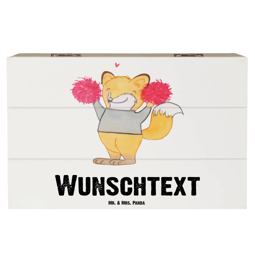 Personalised wooden chest Fox cheerleader Gift, sport, hobby, giving, thank you, award, profit, athlete, Cheerleading, Gymnastics, Cheerleader, Turn Club, Tournaments