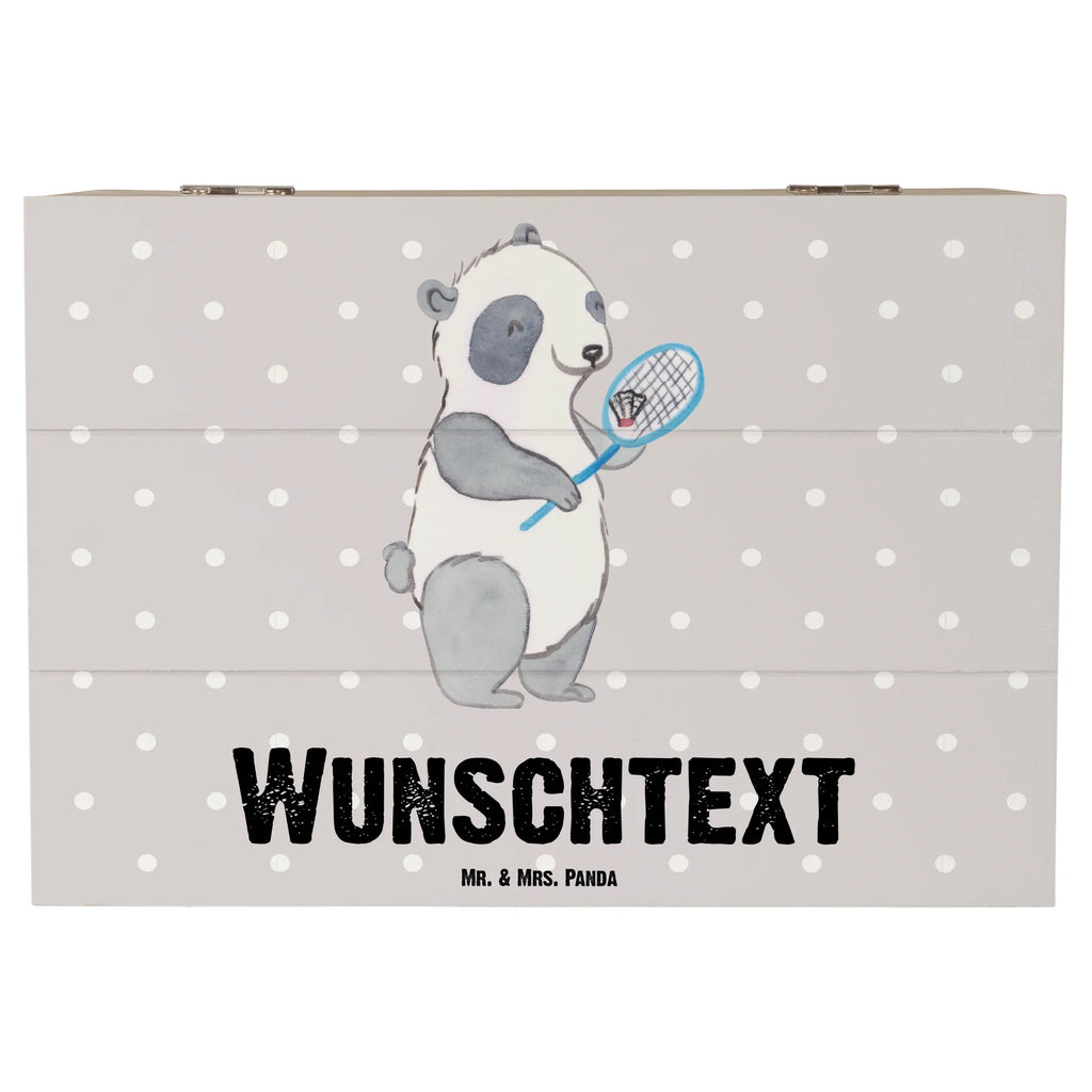 Personalisierte Holzkiste Panda Badminton Erinnerungskiste Personalisiert, Schatulle Personalisiert, Holzkiste mit Namen, Schatulle mit Namen, Erinnerungsbox mit Namen, Truhe mit Namen, Erinnerungsbox Personalisiert, Dekokiste Personalisiert, Kiste Personalisiert, Aufbewahrungsbox mit Namen, GEschenkdose Personalisiert, Geschenkbox Personalisiert, Aufbewahrungsbox Personalisiert, Truhe Personalisiert, Holzkiste Personalisiert, Schatzkiste mit Namen, Dekokiste mit Namen, Schatzkiste Personalisiert, Kiste mit Namen, mit Namen, Geschenk, Schenken, Sport, Sportart, Hobby, Danke, Dankeschön, Auszeichnung, Gewinn, Sportler, Badminton, Badminton spielen