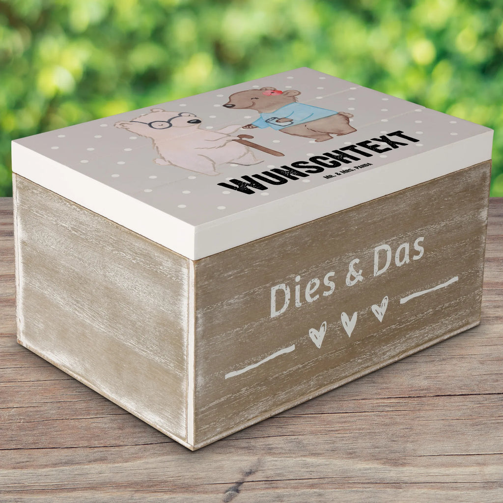 Personalizowane drewniane pudełko opiekunka osób starszych serce Zawód, Wykształcenie, Jubileusz, Pożegnanie, Emerytura, Kolega, Koleżanka, Prezent, Dawać, Pracownik, Współpracownik, Firma, Dziękuję, Dziękuję bardzo