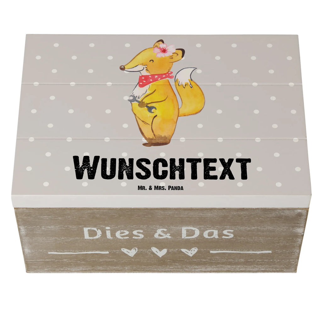 Personalizowane drewniane pudełko Mechatronik pojazdów samochodowych serce Zawód, Wykształcenie, Jubileusz, Pożegnanie, Emerytura, Kolega, Koleżanka, Prezent, Dawać, Pracownik, Współpracownik, Firma, Dziękuję, Dziękuję bardzo