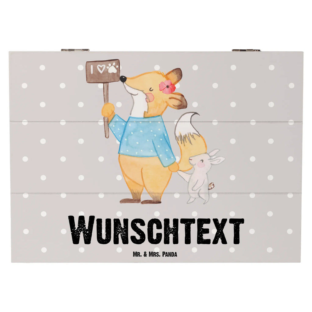 Personalizowane drewniane pudełko obrończyni zwierząt Serce Zawód, Wykształcenie, Jubileusz, Pożegnanie, Emerytura, Kolega, Koleżanka, Prezent, Dawać, Pracownik, Współpracownik, Firma, Dziękuję, Dziękuję bardzo