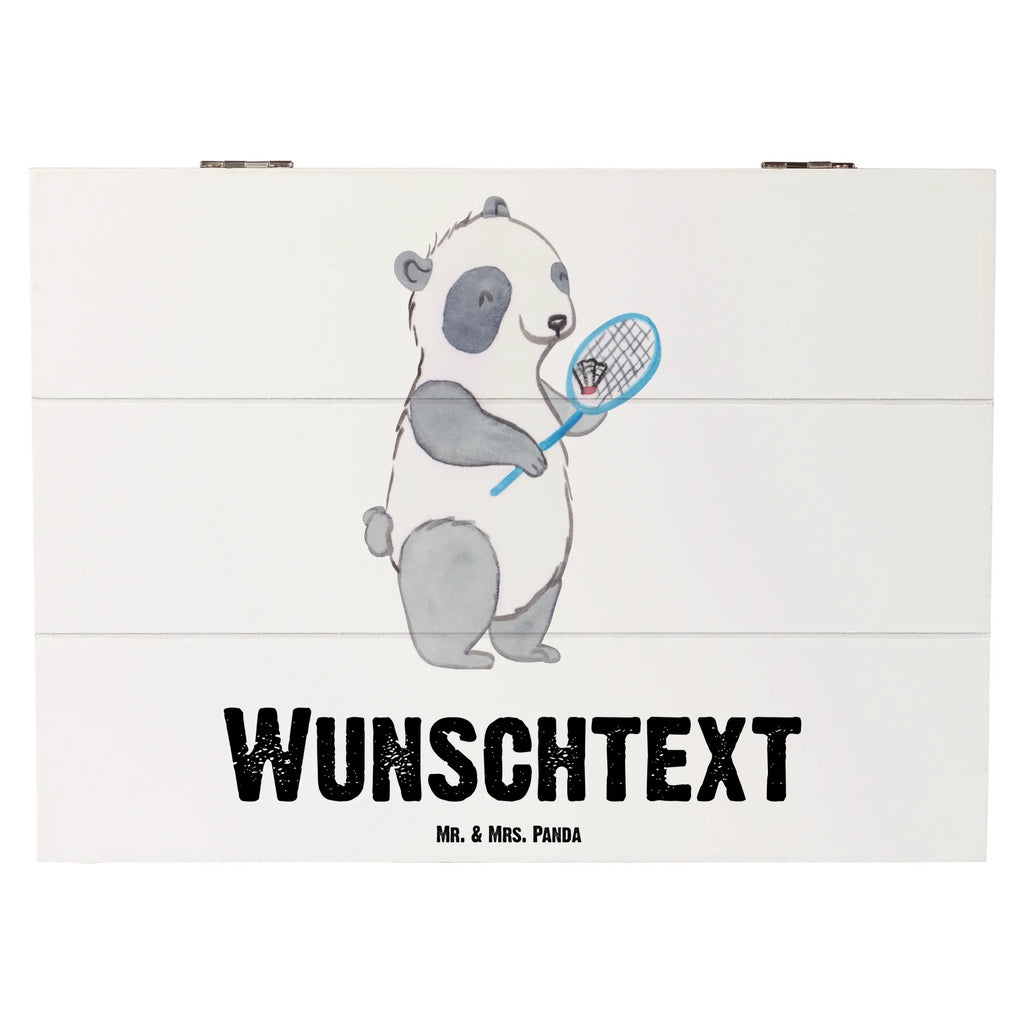 Personalisierte Holzkiste Panda Badminton Erinnerungskiste Personalisiert, Schatulle Personalisiert, Holzkiste mit Namen, Schatulle mit Namen, Erinnerungsbox mit Namen, Truhe mit Namen, Erinnerungsbox Personalisiert, Dekokiste Personalisiert, Kiste Personalisiert, Aufbewahrungsbox mit Namen, GEschenkdose Personalisiert, Geschenkbox Personalisiert, Aufbewahrungsbox Personalisiert, Truhe Personalisiert, Holzkiste Personalisiert, Schatzkiste mit Namen, Dekokiste mit Namen, Schatzkiste Personalisiert, Kiste mit Namen, mit Namen, Geschenk, Schenken, Sport, Sportart, Hobby, Danke, Dankeschön, Auszeichnung, Gewinn, Sportler, Badminton, Badminton spielen