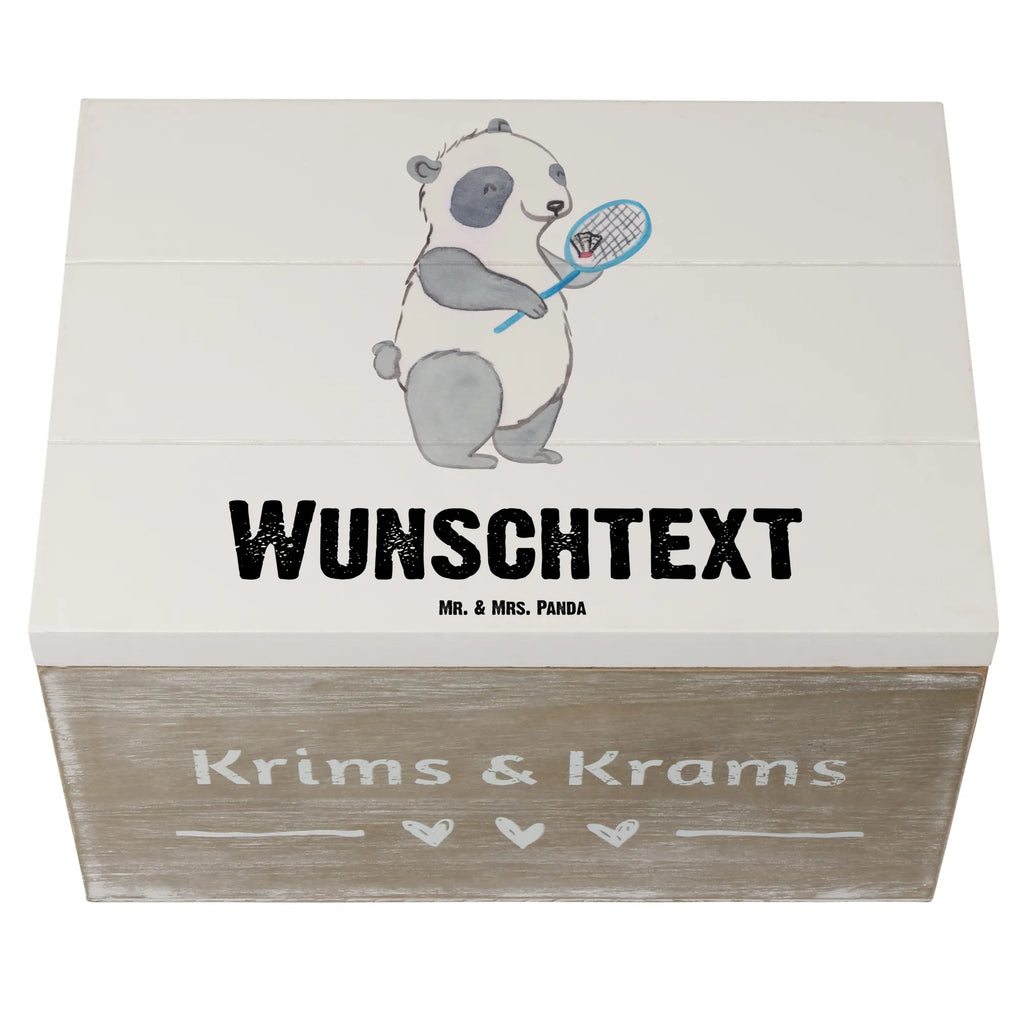 Personalisierte Holzkiste Panda Badminton Erinnerungskiste Personalisiert, Schatulle Personalisiert, Holzkiste mit Namen, Schatulle mit Namen, Erinnerungsbox mit Namen, Truhe mit Namen, Erinnerungsbox Personalisiert, Dekokiste Personalisiert, Kiste Personalisiert, Aufbewahrungsbox mit Namen, GEschenkdose Personalisiert, Geschenkbox Personalisiert, Aufbewahrungsbox Personalisiert, Truhe Personalisiert, Holzkiste Personalisiert, Schatzkiste mit Namen, Dekokiste mit Namen, Schatzkiste Personalisiert, Kiste mit Namen, mit Namen, Geschenk, Schenken, Sport, Sportart, Hobby, Danke, Dankeschön, Auszeichnung, Gewinn, Sportler, Badminton, Badminton spielen