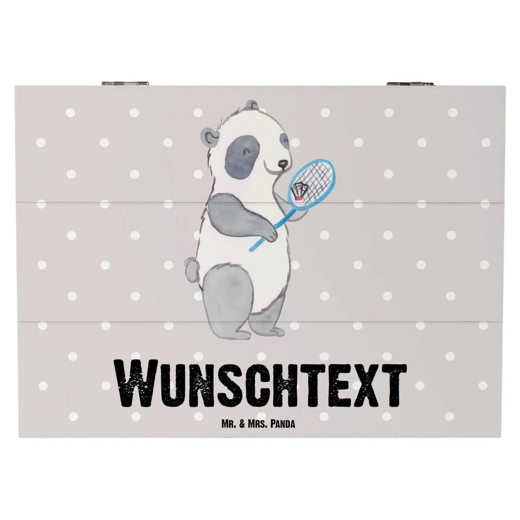 Personalisierte Holzkiste Panda Badminton Erinnerungskiste Personalisiert, Schatulle Personalisiert, Holzkiste mit Namen, Schatulle mit Namen, Erinnerungsbox mit Namen, Truhe mit Namen, Erinnerungsbox Personalisiert, Dekokiste Personalisiert, Kiste Personalisiert, Aufbewahrungsbox mit Namen, GEschenkdose Personalisiert, Geschenkbox Personalisiert, Aufbewahrungsbox Personalisiert, Truhe Personalisiert, Holzkiste Personalisiert, Schatzkiste mit Namen, Dekokiste mit Namen, Schatzkiste Personalisiert, Kiste mit Namen, mit Namen, Geschenk, Schenken, Sport, Sportart, Hobby, Danke, Dankeschön, Auszeichnung, Gewinn, Sportler, Badminton, Badminton spielen