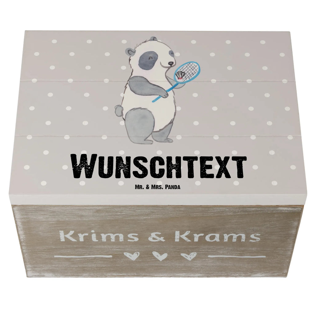 Personalisierte Holzkiste Panda Badminton Erinnerungskiste Personalisiert, Schatulle Personalisiert, Holzkiste mit Namen, Schatulle mit Namen, Erinnerungsbox mit Namen, Truhe mit Namen, Erinnerungsbox Personalisiert, Dekokiste Personalisiert, Kiste Personalisiert, Aufbewahrungsbox mit Namen, GEschenkdose Personalisiert, Geschenkbox Personalisiert, Aufbewahrungsbox Personalisiert, Truhe Personalisiert, Holzkiste Personalisiert, Schatzkiste mit Namen, Dekokiste mit Namen, Schatzkiste Personalisiert, Kiste mit Namen, mit Namen, Geschenk, Schenken, Sport, Sportart, Hobby, Danke, Dankeschön, Auszeichnung, Gewinn, Sportler, Badminton, Badminton spielen
