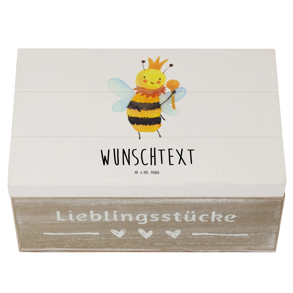 Personalised wooden chest bee king Bee, wasp, bumblebee