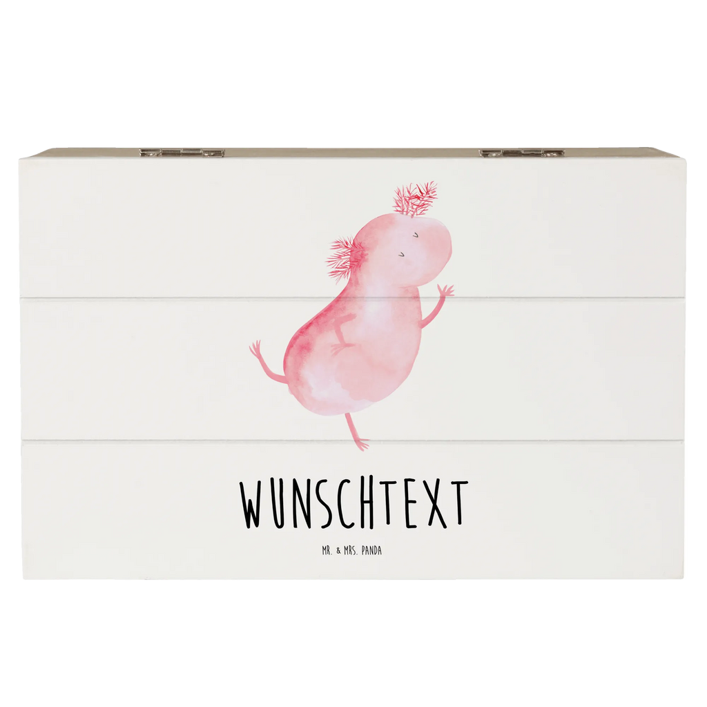 Personalizowane drewniane pudełko aksolotl tańczyć Axolotl, Molch