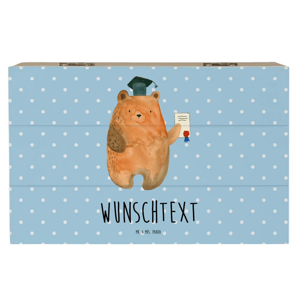Personalizowane drewniane pudełko Niedźwiedź Egzamin Niedźwiedź, Miś, Pluszowy miś