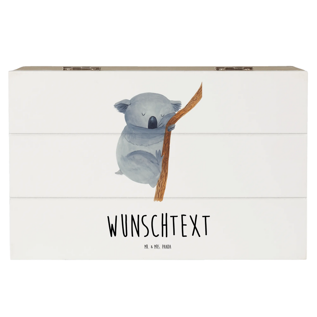 Personalised wooden chest koala small animals, cute, funny, cute animal motives, hand drawn, small world, funny sayings, good mood, happy, gifts, gift ideas, special gifts, animal lover, card, bedroom, dream, bear, Koala, sleeping, koala bear, dreamland