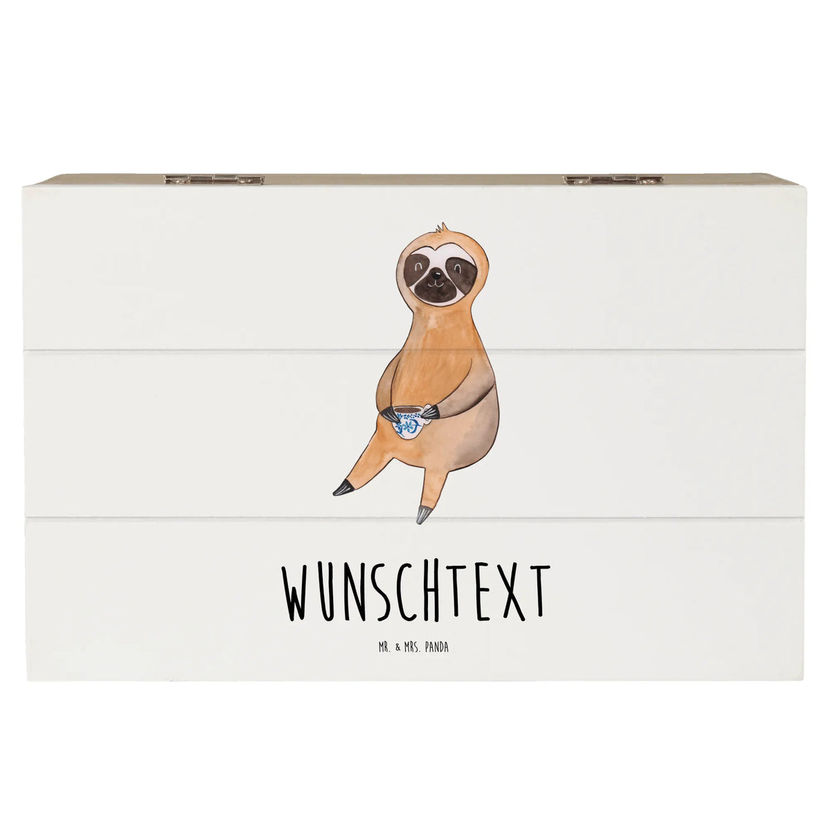 Personalised wooden chest sloth Coffee trend animal, favourite animal, early riser, first coffee, lazy, coffee cup, connoisseur, morning grumbler