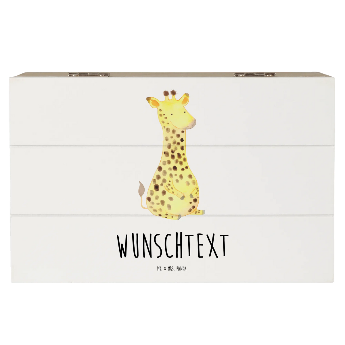 Personalised wooden chest giraffe Satisfied Africa, Adventure