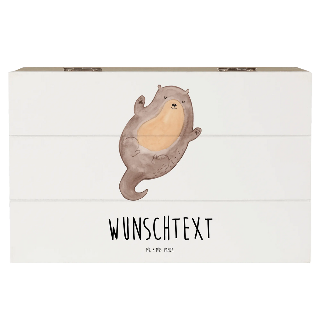 Personalizowane drewniane pudełko wydra Przytulić Kuna, wydra, morska wydra