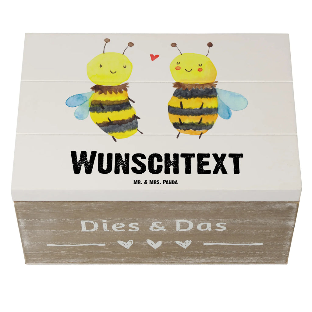 Personalised wooden chest bee In love Bee, wasp, bumblebee