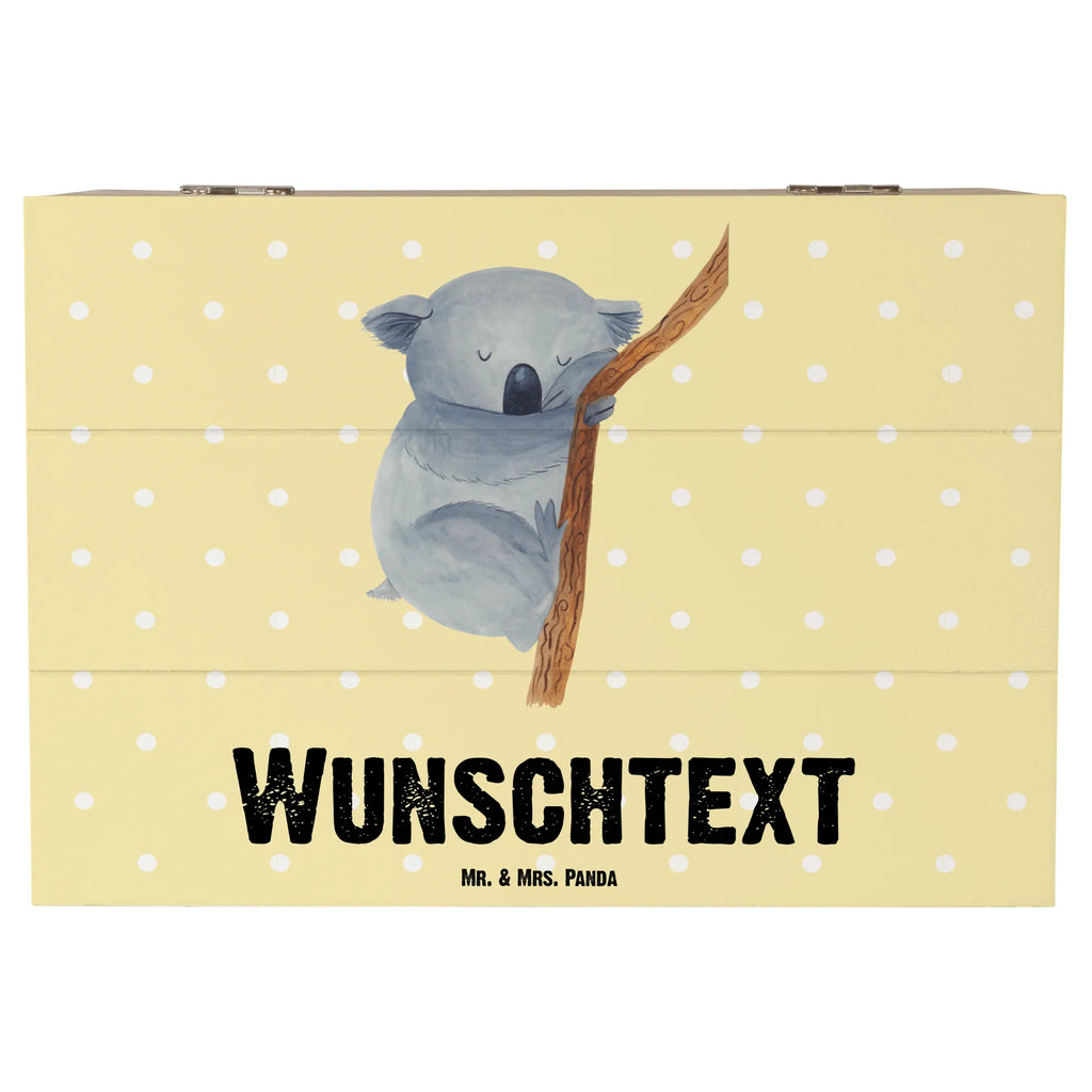 Personalised wooden chest koala small animals, cute, funny, cute animal motives, hand drawn, small world, funny sayings, good mood, happy, gifts, gift ideas, special gifts, animal lover, card, bedroom, dream, bear, Koala, sleeping, koala bear, dreamland