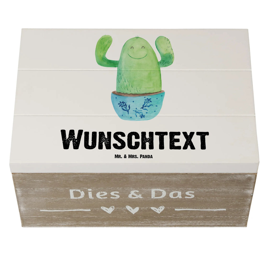 Personalizowane drewniane pudełko kaktus Szczęśliwy Kaktus, Kaktusy