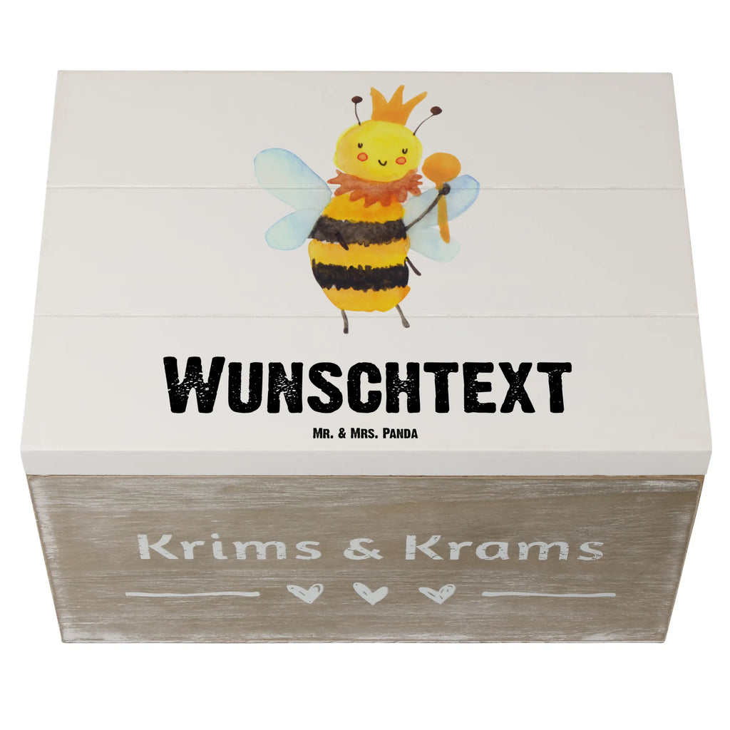 Personalised wooden chest bee king Bee, wasp, bumblebee