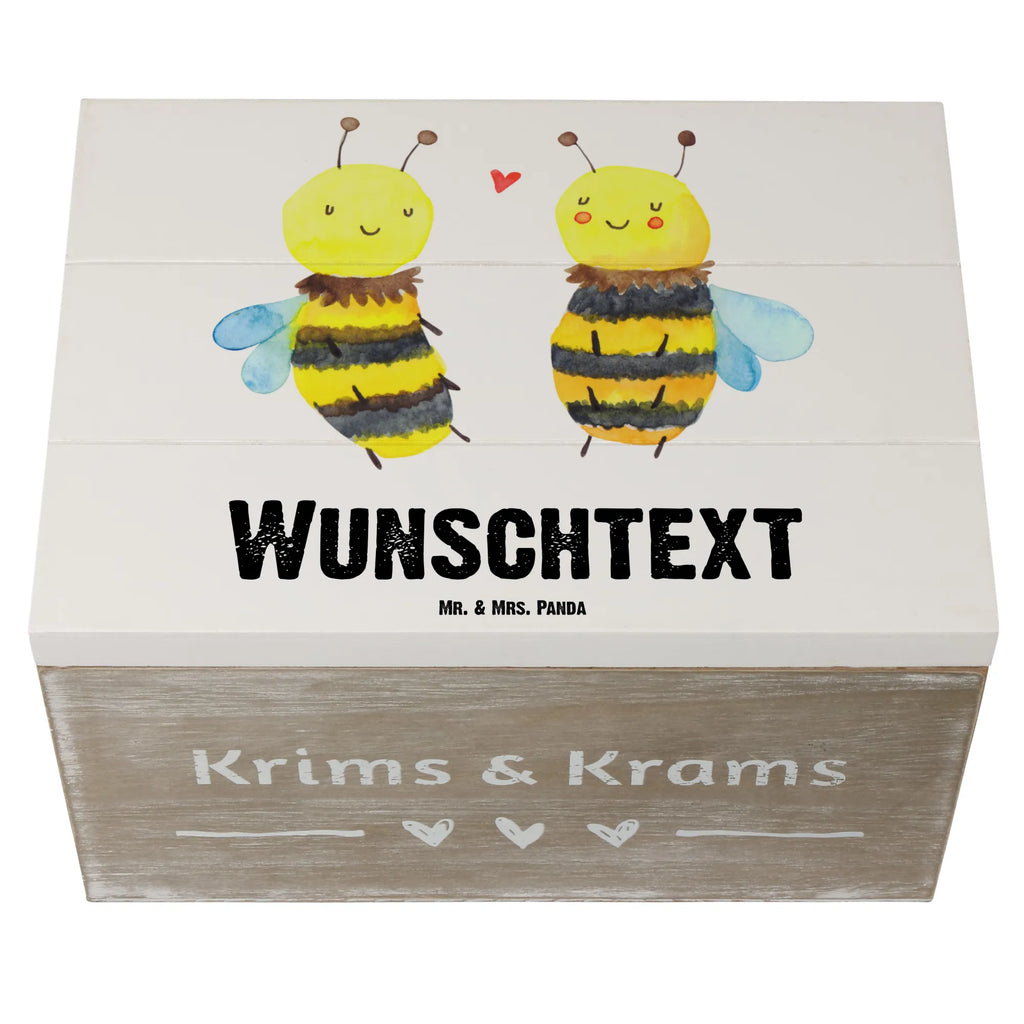 Personalised wooden chest bee In love Bee, wasp, bumblebee